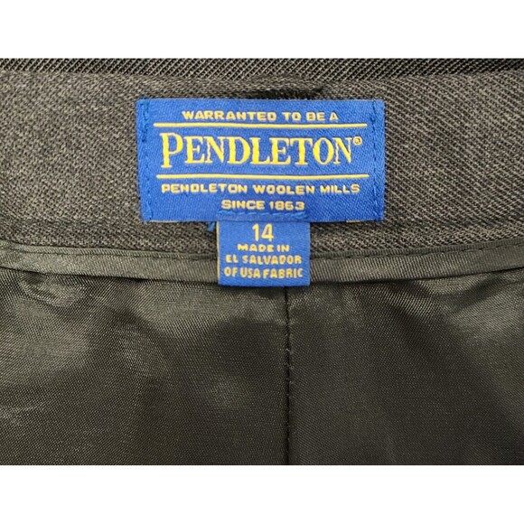 Pendleton Womens Wool High-Waist Tapered Dress Pants Size 14 Gray Pleated Front - Picture 4 of 7
